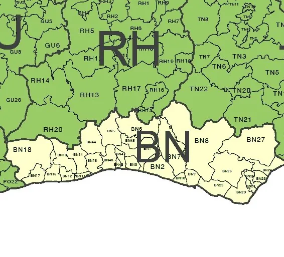 Service Areas Map